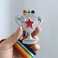 Trophées, médailles et plaques plaqués or, argent et bronze, créatifs, pour enfants, étudiants, compétitions sportives, personnel, et médailles de défi en métal