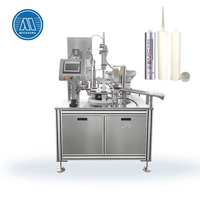 Máquina de Llenado de Cartuchos de Silicona de Alta Precisión con Control PLC, Llenadora Vertical de Sellador con Asistencia Manual