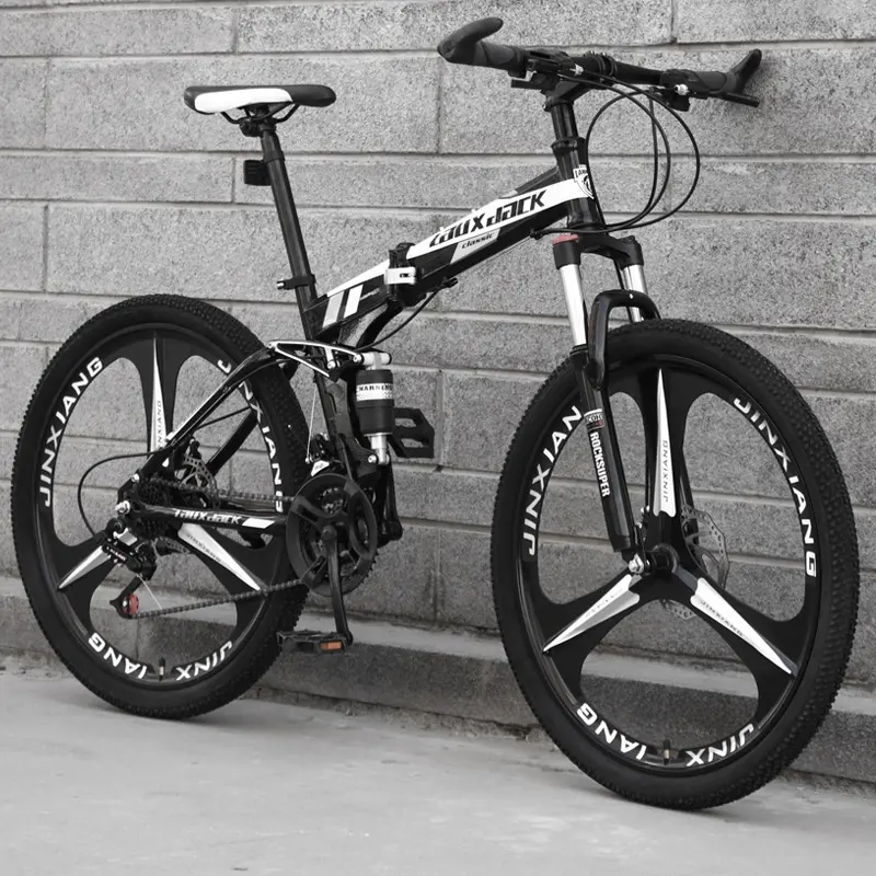 26 इंच साइकल चलाना एमटीबी पूर्ण निलंबन फ्रेम 21-गति हाइड्रोलिक डिस्क ब्रेक foldable पहाड़ बाइक वयस्कों के लिए