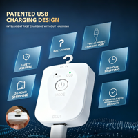 Contrôleur rechargeable pour guirlandes lumineuses, 6 styles, USB Type C, 8 modes, minuterie, mémoire, crochet, ajustement universel, LED écologique
