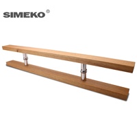 Poignée de porte en verre en acier inoxydable 304, pour porte en bois, excellente qualité