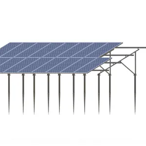 Modulo solare pv staffa staffa viti a terra pv staffa solare del sistema di montaggio a terra vite staffe solari