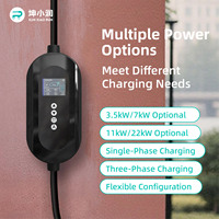 Nouvelle borne de recharge murale 11KW 22KW 7KW 32A AC 230V pour voiture électrique, interface Type 2, protection IP65, câble de 5M B3