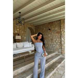 Ensemble de costume pantalon gris pour femmes - Product Image 6