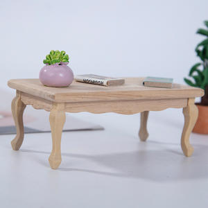 Mesa de centro de Color de registro de madera a escala 1:12, modelo Mini para casa de muñecas, muebles de sala de estar, juguete DIY, adorno artesanal, regalos para - Product Image 3