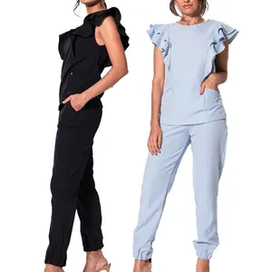 Hot Selling Fashionable Customized Joggers Nurses Scrub Uniform Nursing Scrubs Sets Hospital Uniform Woven Medical Uniforms