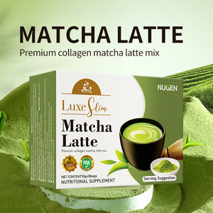 Poudre de thé vert matcha sans sucre, café instantané minceur en format boîte, emballage de 10 sachets - Product Image 4