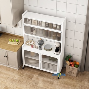 Contenedores Metálicos <span class=keywords><strong>STEELITE</strong></span> para Almacenamiento en la Cocina, Estante de Tres Niveles para Horno de Microondas, Aparador Ecológico con Diseño Desmontable - Product Image 4