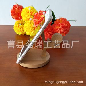 Wooden Phone Stand Beech Wood <b>Tablet</b> <b>Holder</b> Desk Display Rack Office Decorative Statues Gift - Product Image 3
