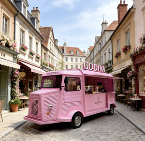 Camion alimentaire électrique personnalisé, presse à gaufres, distributeur de sirop, résistant à la rouille, véhicule pour la préparation de caramel hollandais et de biscuits, pour <span class=keywords><strong>Amsterdam</strong></span> Tulip - Product Image 1