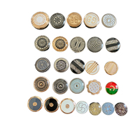 Boutons-pression plats en métal écologiques de haute qualité, logo gravé personnalisé, motif étoile et cœur pour chemise islamique, sweat-shirts