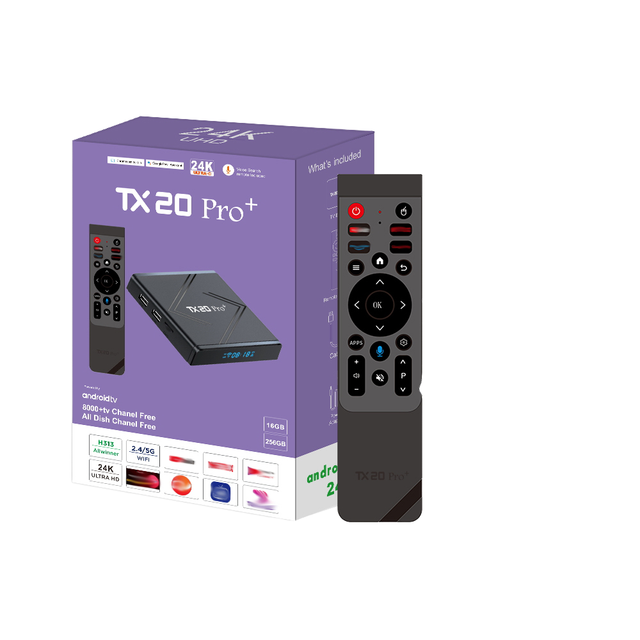 Ultra HD TX20 PRO+ Android TV Box Allwinner H313 Dual-Band WiFi Voice Remote Supports 4K Resolution Android 10.0 TX20 Pro Plus