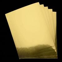 Autocollants personnalisés en gros, papier autocollant en vinyle doré imprimable A4, métallique pour imprimante jet d'encre