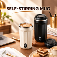 Commande Directe, Nouvelle Tasse Mélangeuse Électrique 2026 avec Affichage de Température, en Acier Inoxydable 316, Mug à Café Rechargeable Automatique