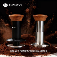 BOSCO BC-6049 - Tamper à café expresso de luxe en bois et aluminium, acier inoxydable 304 - Durable et écologique