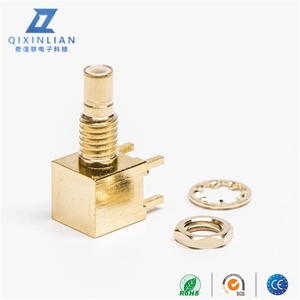 Qxl mạ vàng 90 độ góc bên phải <span class=keywords><strong>PCB</strong></span> SMB nam ăng-ten <span class=keywords><strong>RF</strong></span> kết nối DC-6GHz 50 cắm loại - Product Image 6