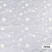 Tissu en maille à appliques florales 3D, dentelle de tulle brodée sur toute la surface pour robe de mariée, robe de soirée, voile, couture, bricolage, artisanat, chemin de table