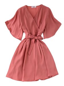 Robe d'été 2025 version coréenne, style doux, rétro élégant, manches cloche, col en V, taille cintrée, nœud <span class=keywords><strong>papillon</strong></span>, lettre A - Product Image 5