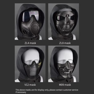 Écran facial de protection complet pour les jeux tactiques en plein air Certifié CE Masque profilé de <span class=keywords><strong>paintball</strong></span> coupe-vent - Product Image 5
