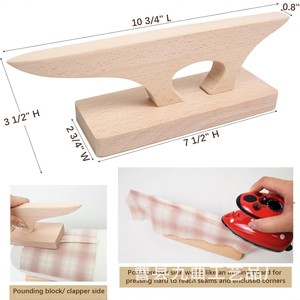 Presseur et tampon en bois pour quilting, aide à la couture, bloc de pressage d'angle portable et durable - Product Image 4