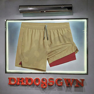 Pantalones Cortos Deportivos para Hombre, Cintura Media, Logotipo Personalizado, Transpirables, con Cordón Ajustable, Hiperelásticos, Bolsillos de Lona, No Tejidos - Product Image 3