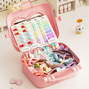 Heart Shaped Hair Accessory Storage Box For Kids With Visible Compartment Large Capacity Organizer For Toys And Stationery - Product Image 2