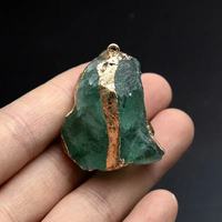 Kalung Liontin Topaz Bubuk DIY Wanita, Batu Kristal Kuarsa Mawar Alami Tak Beraturan Berlapis Emas untuk Penyembuhan Energi