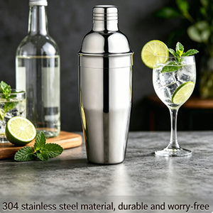 Shaker à cocktails en verre haute transparence 400ML 600ML avec graduations et guide de recettes, accessoire de bar classique - Product Image 4