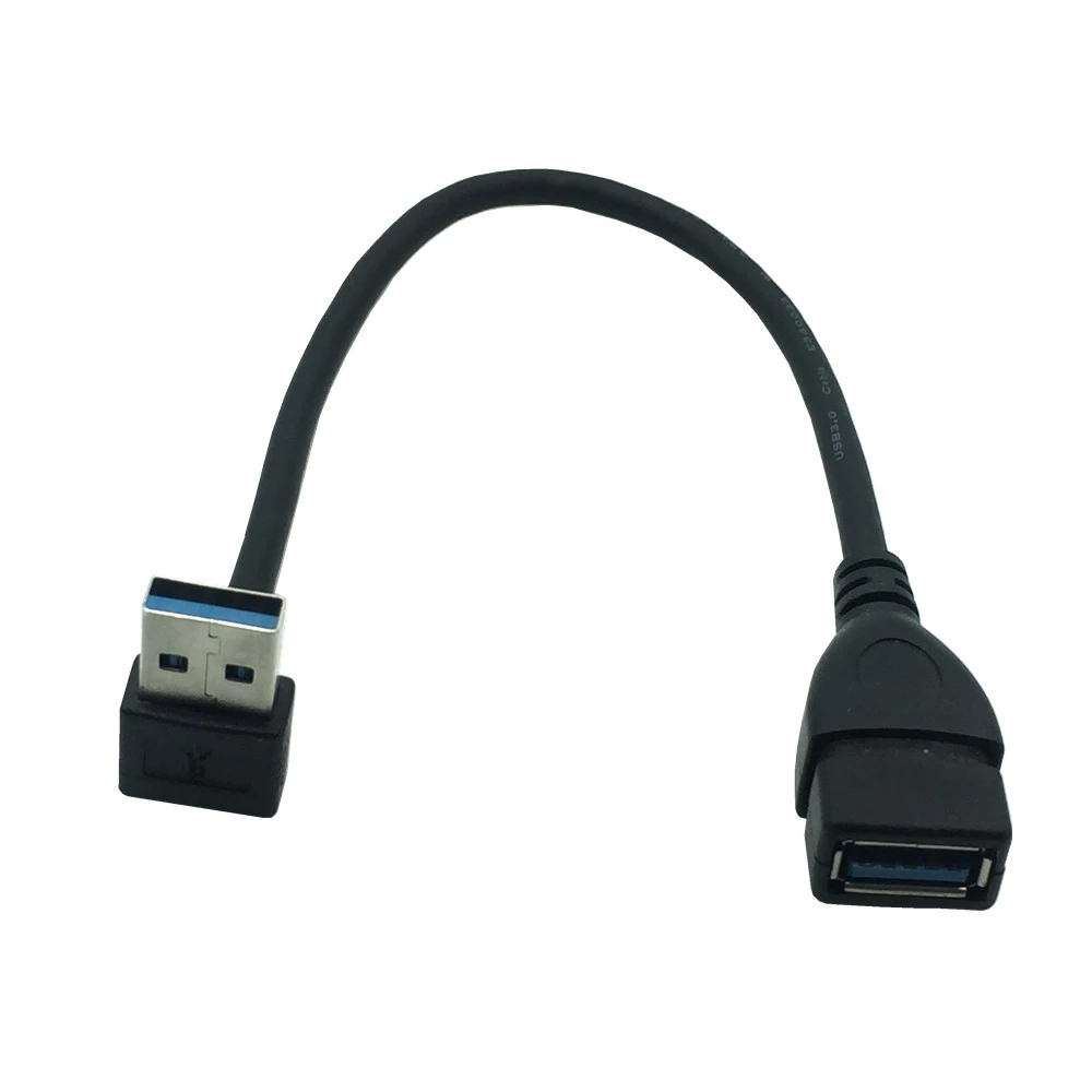 USB 3.0 Verlängerungskabel 20 Cm – 2 Stück, Links & Rechts 90° Winkel, Stecker Auf Buchse, Bis 5 Gbit/s
