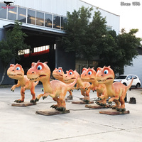 Modèle de dinosaure animatronique en silicone et métal de haute qualité, mignon et réaliste, avec son et mouvements, idéal pour les jardins d'enfants et les jeux en extérieur