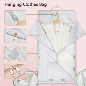 Free Sample <b>Garment</b> <b>Bag</b> with Extra Large Pockets for Travel, Gusseted Suit Cover Mens Womens Foldable Hanging <b>Bags</b> for Clothes - Product Image 4