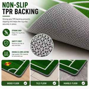 <span class=keywords><strong>Tapis</strong></span> <span class=keywords><strong>de</strong></span> terrain <span class=keywords><strong>de</strong></span> football/soccer <span class=keywords><strong>pour</strong></span> salon, <span class=keywords><strong>chambre</strong></span>, chevet, balcon, <span class=keywords><strong>tapis</strong></span> <span class=keywords><strong>de</strong></span> sol sportif d'intérieur, herbe verte, pliable, polyester, frais - Product Image 6