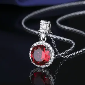 Karat Wedding Jewelry Promise Jewelry Set Gold Plated Royal Ruby 925 Silver White S925 Gemstone Jewelry Sets 30 Sets Red