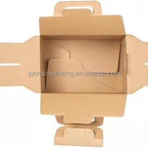 Caja <span class=keywords><strong>de</strong></span> Cartón Corrugado Kraft Reutilizable y Sostenible, con Asa Magnética Impermeable para Bebidas Frías para Llevar - Product Image 2