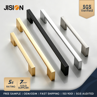 Pegangan furnitur kenop tarik pintu laci kabinet kualitas tinggi Handle emas logam aluminium perangkat keras harga pabrik