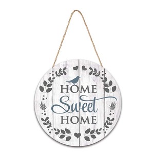 Diseño personalizado Vintage cartel colgante de madera Hogar dulce hogar Decoración de madera para la puerta delantera decoración bienvenida - Product Image 1
