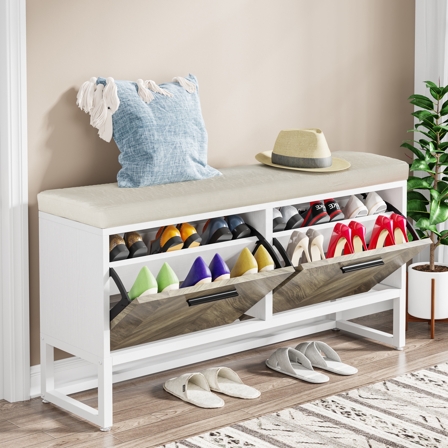 entryway shoe bench