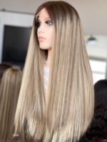 Perruque Casher SHY Lace Front en Cheveux Humains Bruts Lisses avec Raie Réaliste – Fournisseur pour Salons