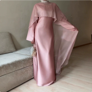 Vestido de Capa Luxuoso Personalizado Fabricante Dubai Turquia Omã Última Moda Modesta Elegante Kimono Abaya para Mulheres - Product Image 4