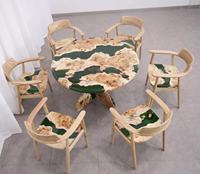 NOUVELLE ARRIVÉE Chaise de salle à manger en bois massif avec résine époxy, chaise de loisirs moderne pour l'extérieur et l'appartement