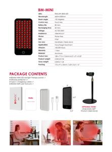 Biomol trị liệu xách tay loạt cầm tay <span class=keywords><strong>mini</strong></span> nhỏ màu đỏ ánh sáng trị liệu da Bảng điều khiển cầm tay thiết bị - Product Image 6