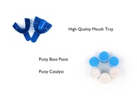 Kit de matériaux d'empreintes dentaires à base bleue et catalyseur blanc à usage domestique