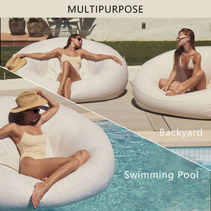 Fauteuil <span class=keywords><strong>gonflable</strong></span> nuage d'extérieur avec housse amovible, chaise pouf flottante, <span class=keywords><strong>canapé</strong></span> de bronzage en PVC <span class=keywords><strong>pour</strong></span> <span class=keywords><strong>piscine</strong></span> - Product Image 5