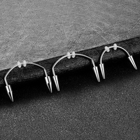Anneau en acier inoxydable en forme de C, crochets de lèvres à pointes, anneaux de lèvres, piercing sourire, crochets de lèvres Dracula, clou de dent de tigre, piercing vampire