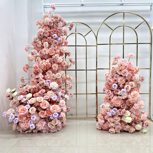 LEDA ชุดดอกไม้ประดิษฐ์สีชมพูแบบกำหนดเอง สำหรับตกแต่งโต๊ะงานแต่งงาน - Product Image 1