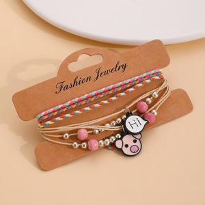 Retro Ethnic Style Colorful <strong>String</strong> Fashion <strong>Bracelet</strong> Bohemia Multi-layer Round Beads Niche Style <strong>Bracelet</strong> - Product Image 4