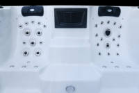Sunrans 5.9M Spa de nage moderne avec système de contrôle Balboa et piscine intégrée à hydromassage pour usage extérieur en jardin