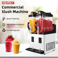 Machine à boissons glacées à congélation rapide 30L, double réservoir, machine à glace pilée commerciale pour cinéma et buffet