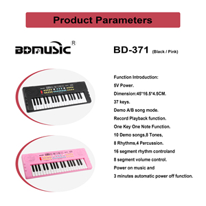 Trẻ Em Đồ Chơi Âm Nhạc Bàn Phím 37 Phím Điện Tử Organ Kỹ Thuật Số Đàn Piano Bàn Phím Trên Bán - Product Image 3