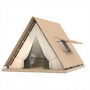 Tente triangulaire de luxe léger de catégorie A, structure en bois, pour <span class=keywords><strong>camping</strong></span>-hôtel, populaire pour l'agglomération touristique, avec accès Internet et options de check-in. - Product Image 5